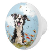 Bouton De Porte En Céramique Happy Pup (Droite)