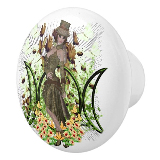 Bouton De Porte En Céramique Harmony Triple Moon Design (Droite)