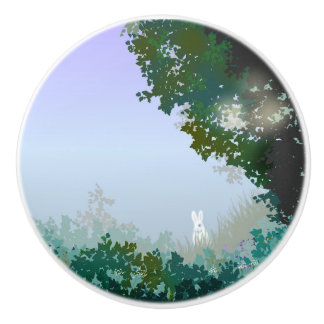 Bouton De Porte En Céramique Hâte blanche