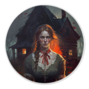 Bouton De Porte En Céramique Haunting house