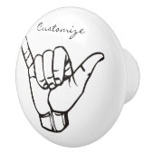 Bouton De Porte En Céramique Hawaï Shaka Brah Wave Thunder_Cove (Droite)