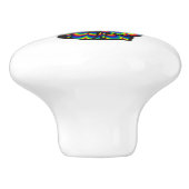 Bouton De Porte En Céramique Hawaiian Shaka Psychedelic Thunder_Cove (Côté)