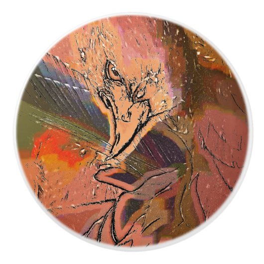 BOUTON DE PORTE EN CÉRAMIQUE HAWK (Devant)