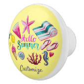 Bouton De Porte En Céramique Hello Summer (Droite)