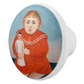 Bouton De Porte En Céramique Henri Rousseau - Enfant avec poupée (Droite)