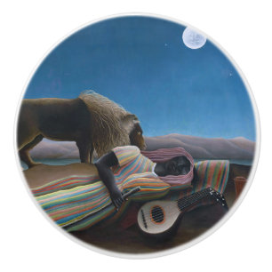 Bouton De Porte En Céramique Henri Rousseau - La Bohémienne endormie