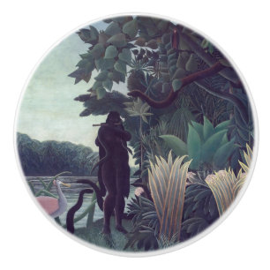 Bouton De Porte En Céramique Henri Rousseau - Le Charmeur Des Serpents