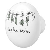 Bouton De Porte En Céramique Herbes du jardin (Droite)