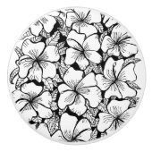 Bouton De Porte En Céramique Hibiscus Ceramic Knob (Devant)