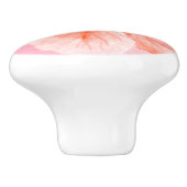 Bouton De Porte En Céramique Hibiscus rose (Côté)