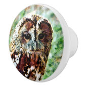 BOUTON DE PORTE EN CÉRAMIQUE HIBOU (Droite)