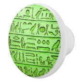 Bouton De Porte En Céramique Hiéroglyphes égyptiens antiques Ceramic vert Knob (Droite)