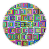 Bouton De Porte En Céramique Hippie-style psychédélique super Thunder_Cove (Devant)