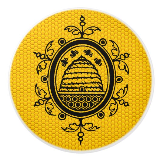 Bouton De Porte En Céramique Hive victorienne (Devant)