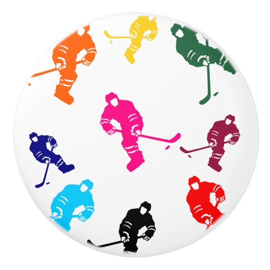 Bouton De Porte En Céramique Hockey (Devant)