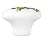 Bouton De Porte En Céramique HollyBerries 001 (Côté)