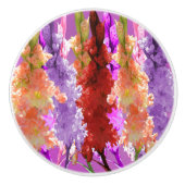 Bouton De Porte En Céramique Hollyhock Elegance, (Devant)