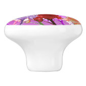 Bouton De Porte En Céramique Hollyhock Elegance, (Côté)