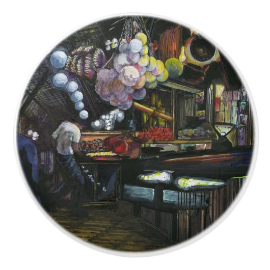 Bouton De Porte En Céramique Hommes de commerce, Jérusalem (Devant)