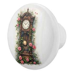 Bouton De Porte En Céramique Horloge à pendule Vintage Ivy Rose