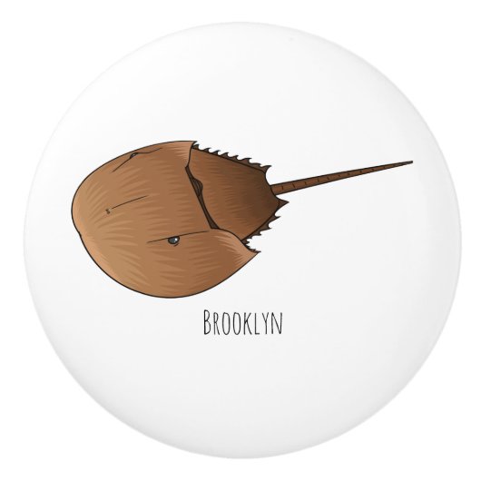 Bouton De Porte En Céramique Horseshoe crab (Devant)