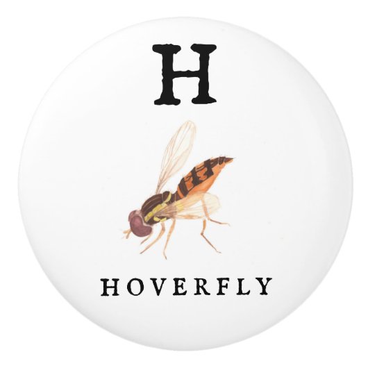 Bouton De Porte En Céramique Hoverfly (Devant)
