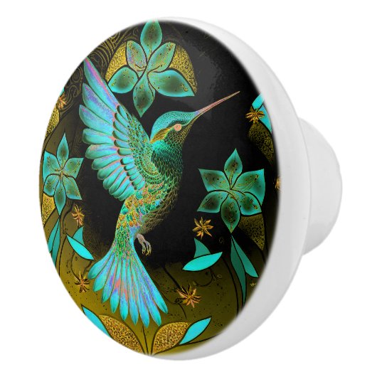 Bouton De Porte En Céramique Humming Bird Elegant Armoire Tiroir mobilier (Droite)