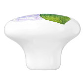 Bouton De Porte En Céramique Hydrangée aquarelle (Côté)