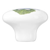 Bouton De Porte En Céramique Hydrangée bleue (Côté)