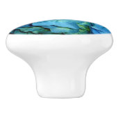 Bouton De Porte En Céramique Hydrangée bleue (Côté)