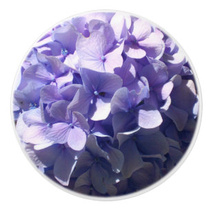 Bouton De Porte En Céramique Hydrangée violette
