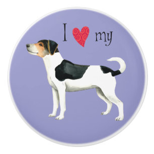Bouton De Porte En Céramique I Love my Danish-Swedish Farmdog Ceramic Knob