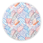 Bouton De Porte En Céramique Icône Voyage (Devant)