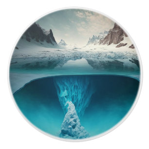 Bouton De Porte En Céramique Icy Mountain View