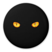 Bouton De Porte En Céramique Il vous voit Chat Noir (Devant)