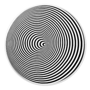 Bouton De Porte En Céramique Illusion Noir et Blanc Porte bouton Armoire Tirer