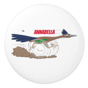 Bouton De Porte En Céramique Illustration amusante de la caricature d'oiseau du