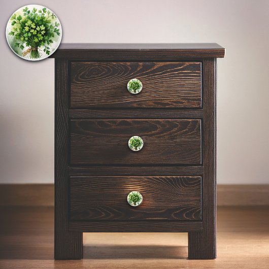 Bouton De Porte En Céramique Illustration aquarelle Bouquet de persil frais