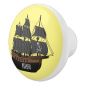Bouton De Porte En Céramique Illustration de bateau pirate (Droite)