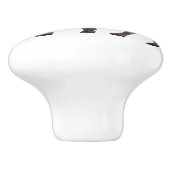 Bouton De Porte En Céramique Illustration de bison (Côté)