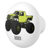 Bouton De Porte En Céramique Illustration de camion monstre (Droite)