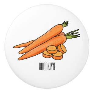 Bouton De Porte En Céramique Illustration de carotte