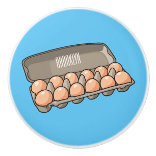 Bouton De Porte En Céramique Illustration de carton d'oeufs