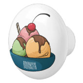 Bouton De Porte En Céramique Illustration de crème glacée (Droite)