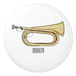 Bouton De Porte En Céramique Illustration de dessin animé Bugle