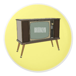 Bouton De Porte En Céramique Illustration de dessin télévisé