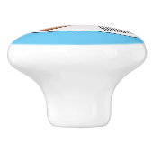 Bouton De Porte En Céramique Illustration de gaufre (Côté)