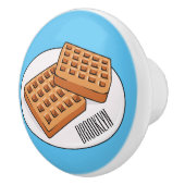 Bouton De Porte En Céramique Illustration de gaufre (Droite)