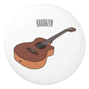 Bouton De Porte En Céramique Illustration de guitare acoustique