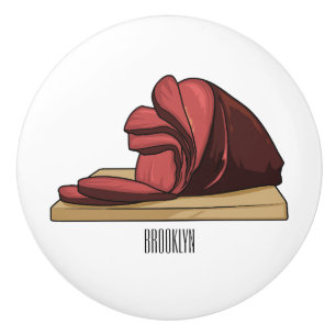 Bouton De Porte En Céramique Illustration de jambon